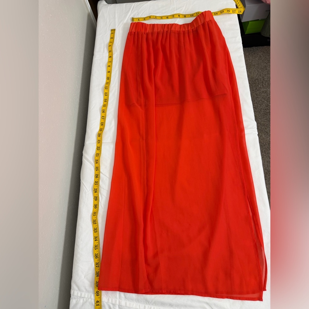 Guess Fiery Red Maxi Skirt SP